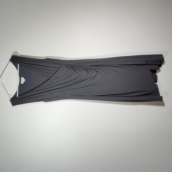 Anthropologie Maeve Yvette Ruched Dress Gray L - Picture 5 of 12